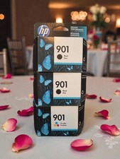 3 HP 901 ink cartridges lot office jet printers