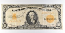 1922 $10 Gold Certificate Large Note Yellow Seal *8355