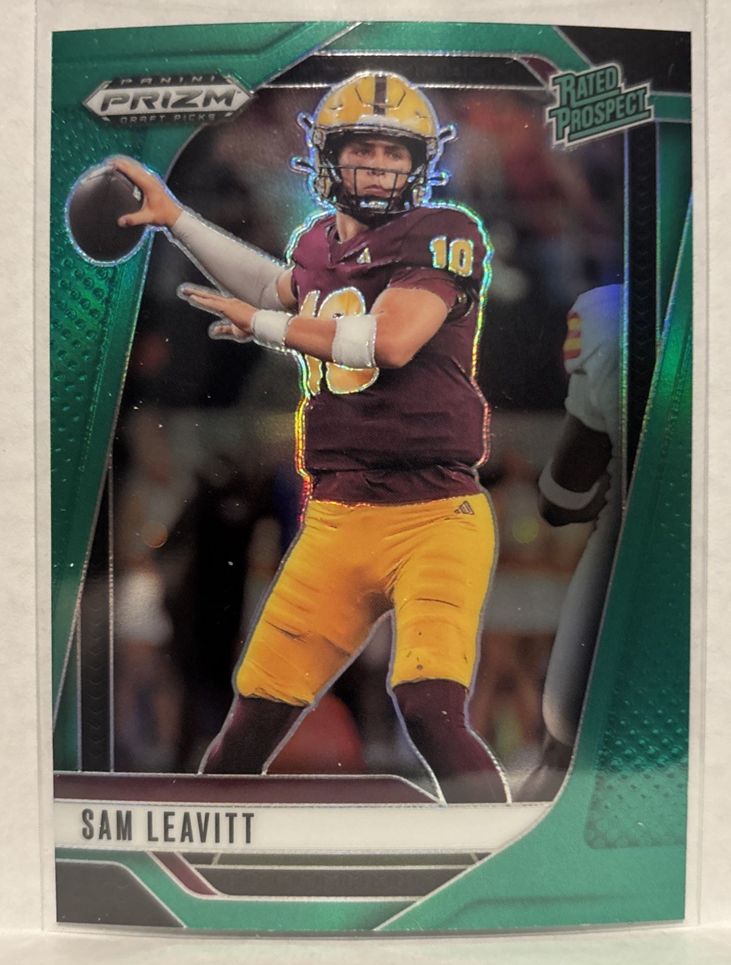 2025 Panini Prizm Draft Picks #6 Sam Leavitt Prizms Green