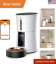Wi-Fi Enabled Automatic Pet Feeder - 4L Capacity with Voice Recording Feature