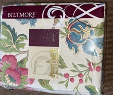 Biltmore Elizabethan Curtain Drapery 2 Panel Rod Pocket & Tiebacks 43 x 84” NIP