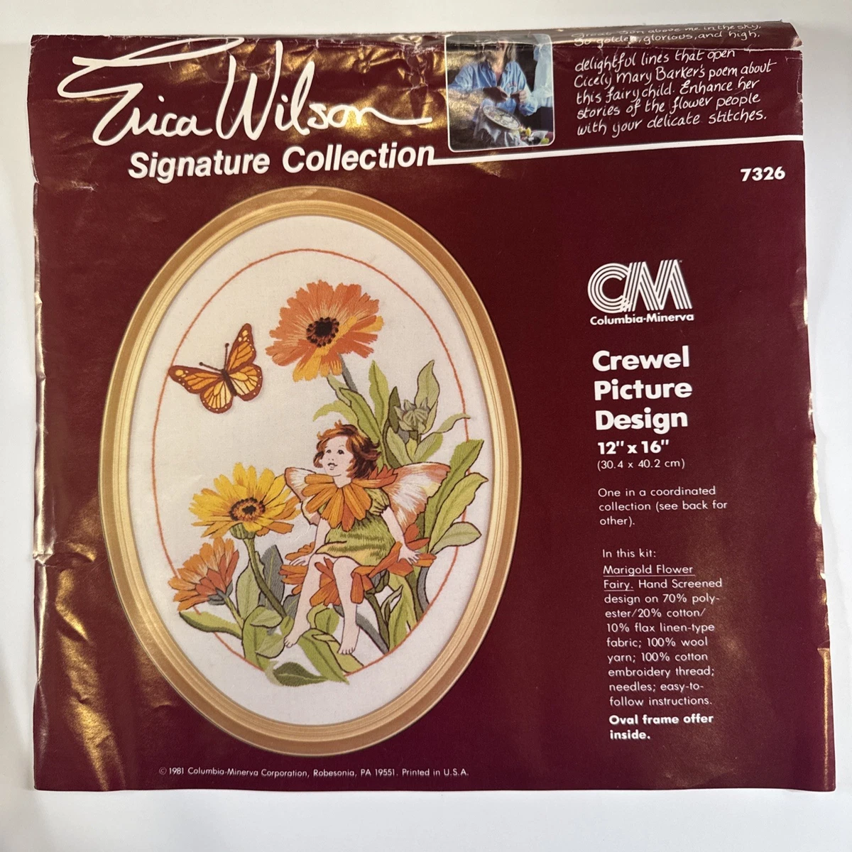 Kit De Broderie Crewel Vintage "Bicentennial Calendar" Erica Wilson - Columbia-Minerva - Neuf