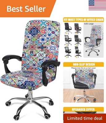 Universal Fit Removable Chair Covers - Soft Spandex Protector in Colorful Prints