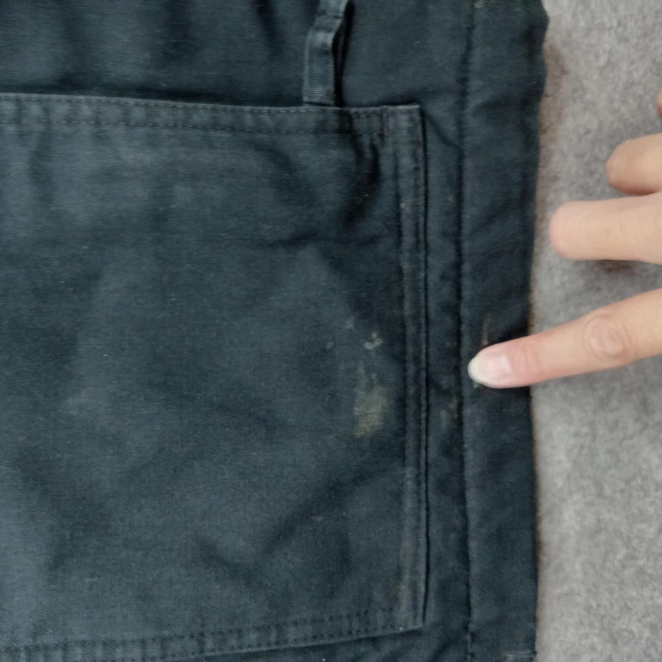 Chaqueta Columbia Para Hombre Pequeña Negra Con Capucha Lona Aislada Forrada de Vellón Cremallera Completa Foto 4 de 4