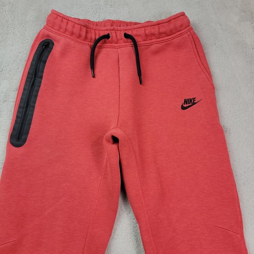 Nike Sportswear Tech Fleece Joggers Boys Large Red Pockets Gym Sports FD3287 - 第 2/10 張圖片