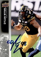 Dylan Wynn Signed 2022 Upper Deck CFL Football card Hamilton Tiger-Cats