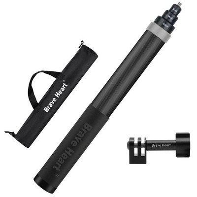 118inch/3.0m 9.8ft Extended Super Long Carbon Fiber Invisible Selfie Stick fo...