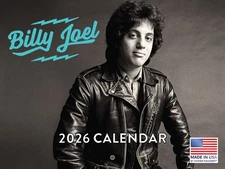 Billy Joel Calendar 2026 Rock Roll Music Gifts Monthly Wall 12 Month Made In USA