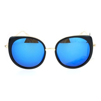 SA106 Womens Round Cat Eye Luxury Designer Bat Sunglasses