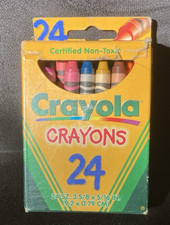 Vintage 1997 Crayola Crayons 24 22 Colors Binney Smith USED Non Toxic