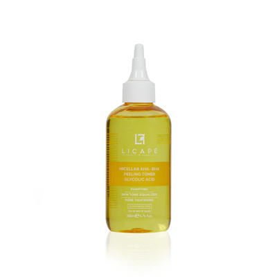 Licape  Glycolic Acid - Toner für das Gesicht | 200 ml | Aha Bha peeling