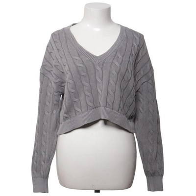 Pacific Republic Pull & Bear, Strickpullover, Größe: M, Grau, Baumwolle #5Wx