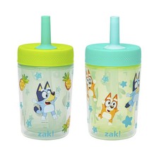 Zak Designs Bluey Capri Toddler Tumblers 9oz 2-Pack Double Wall Sippy Cups