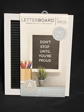NEW! Letterboard 6.5" x 8" x 1" Home by New View 190 Characters Letter Board