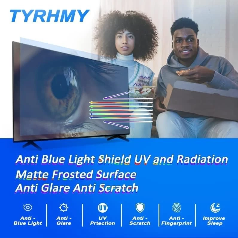 43 Inch Anti-Glare TV Screen Protector - Blocks Blue Light & Reduces Eye Strain - Image 4 of 4