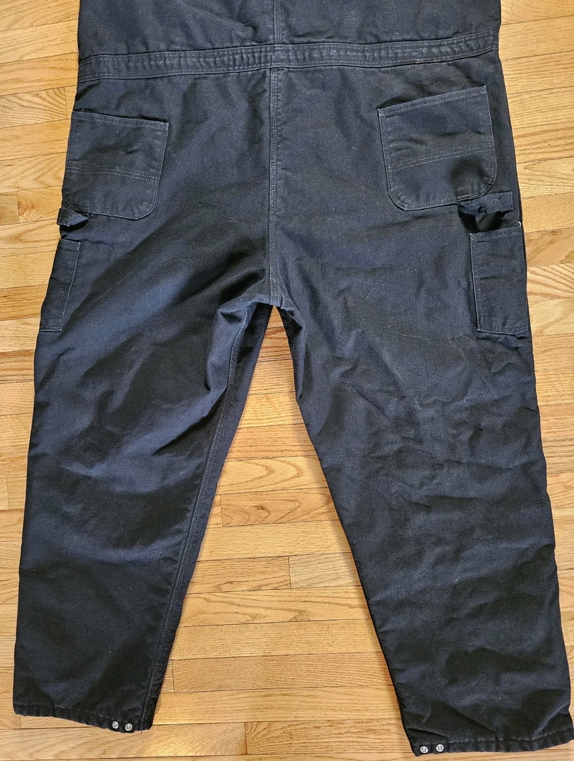 Carhartt R38 Black Arctic Quilted Insulated Lined Bib Overalls Mens 50"x32"  VGC thumbnail 9