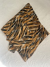 VTG Ray Strauss Square Scarf 100 Silk Tiger Print Scarf