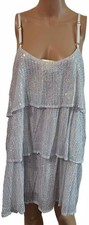 Fansi Nova Women's Glitter Sequin Spaghetti Strap Sparkle Tiered Party Dress XL