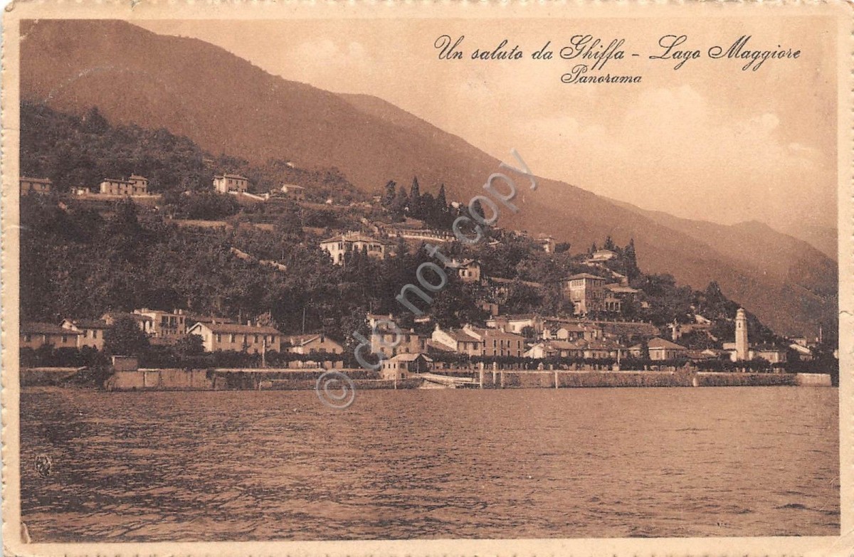 Cartolina - Ghiffa - Panorama - 1925