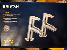 Bristan Orta Basin Taps Chrome Basin Pillar Taps Pair 1/2" Tap