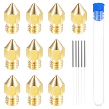 10Pcs 0.4mm 3D Printer Extruder Nozzles Head for 1.75mm Extruder Print, Brass