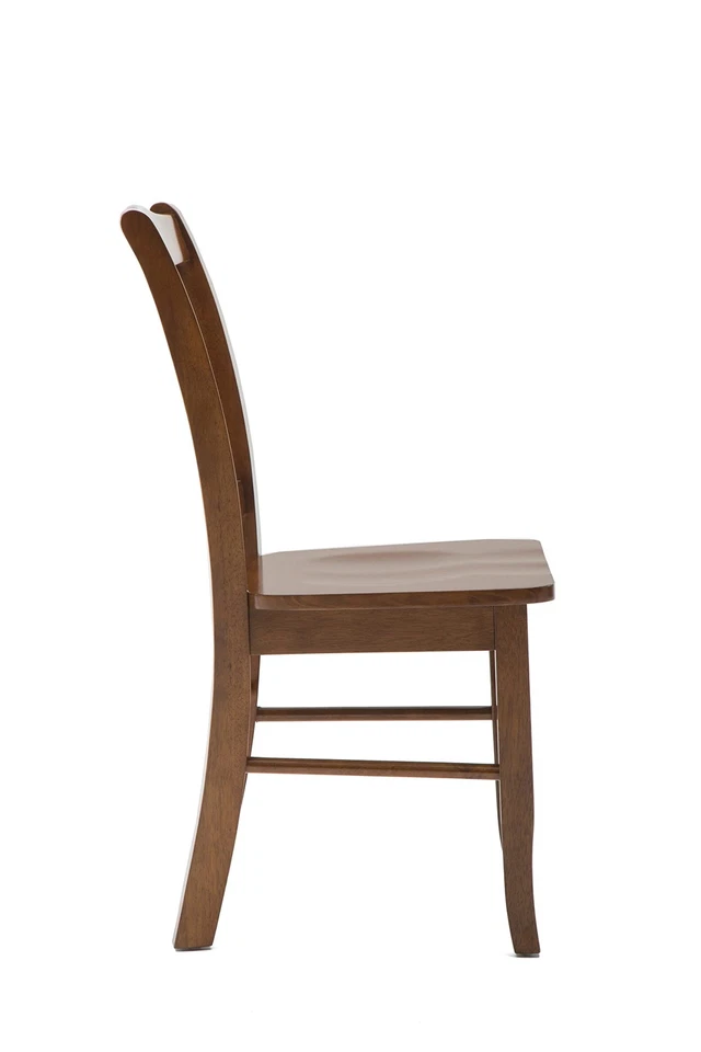 Sillas laterales de comedor con coctelera, juego de 2 - nogal Foto 4 de 4