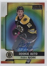 2017 O-Pee-Chee Platinum Rookie Autos Rainbow Color Wheel Anders Bjork Auto f0l
