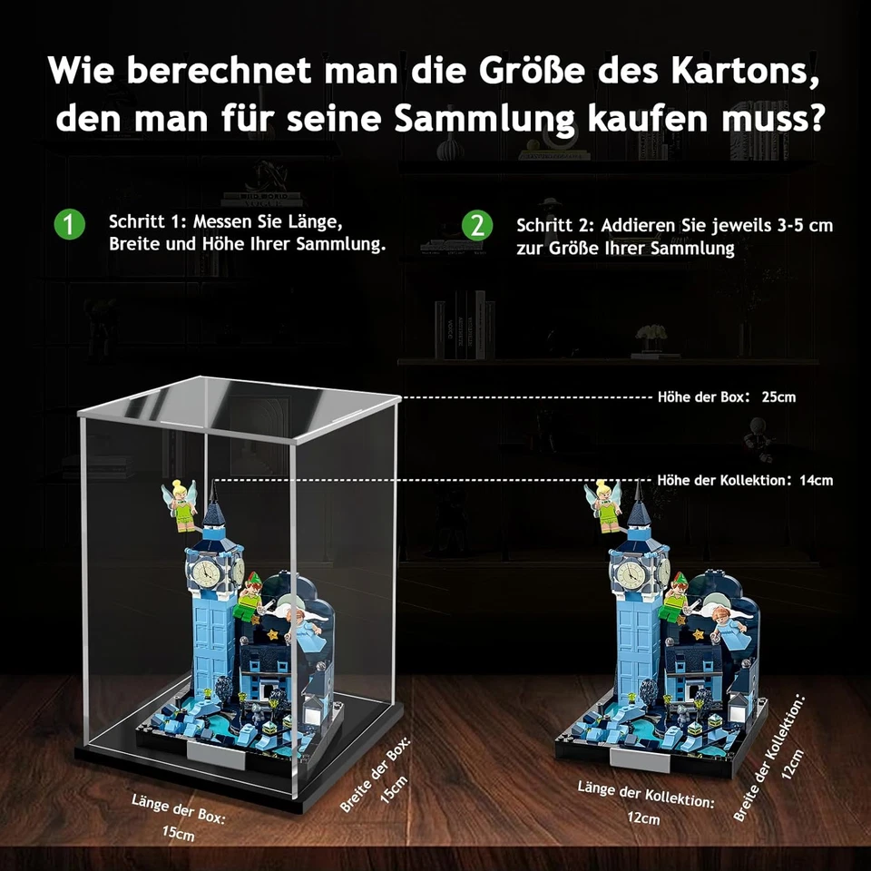 Vetrina Acrilica Trasparente Grande Scatole in Acrilico Da Esposizione Antipolve - Immagine 4 di 4