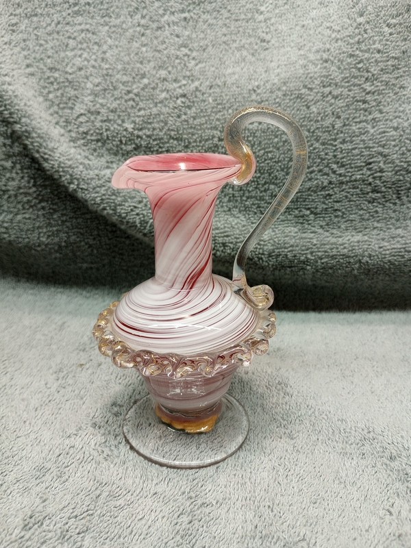 Venetian Art Glass Cruet Mini Pitcher Murano Italy