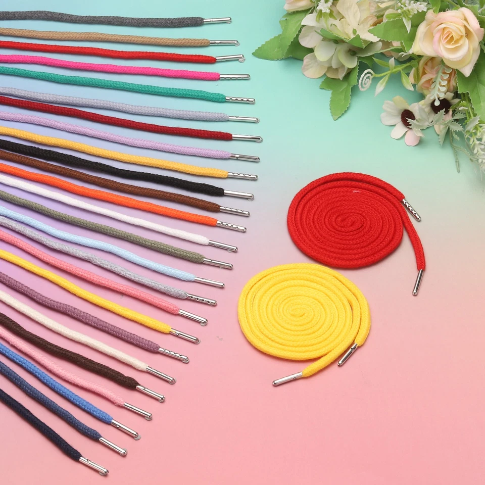 2 cuerdas de cordón 51" cordón de repuesto con enhebrador, blanco Foto 4 de 4