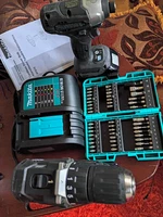 Makita 18V LXT Brushless Drill/Driver & Impact Driver 2-Tool Kit, 2 Batteries