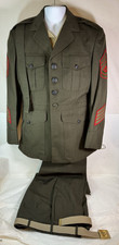 USMC Marine Corps Dress Alpha Service Jacket Shirt, Pants belt included Mens 41R