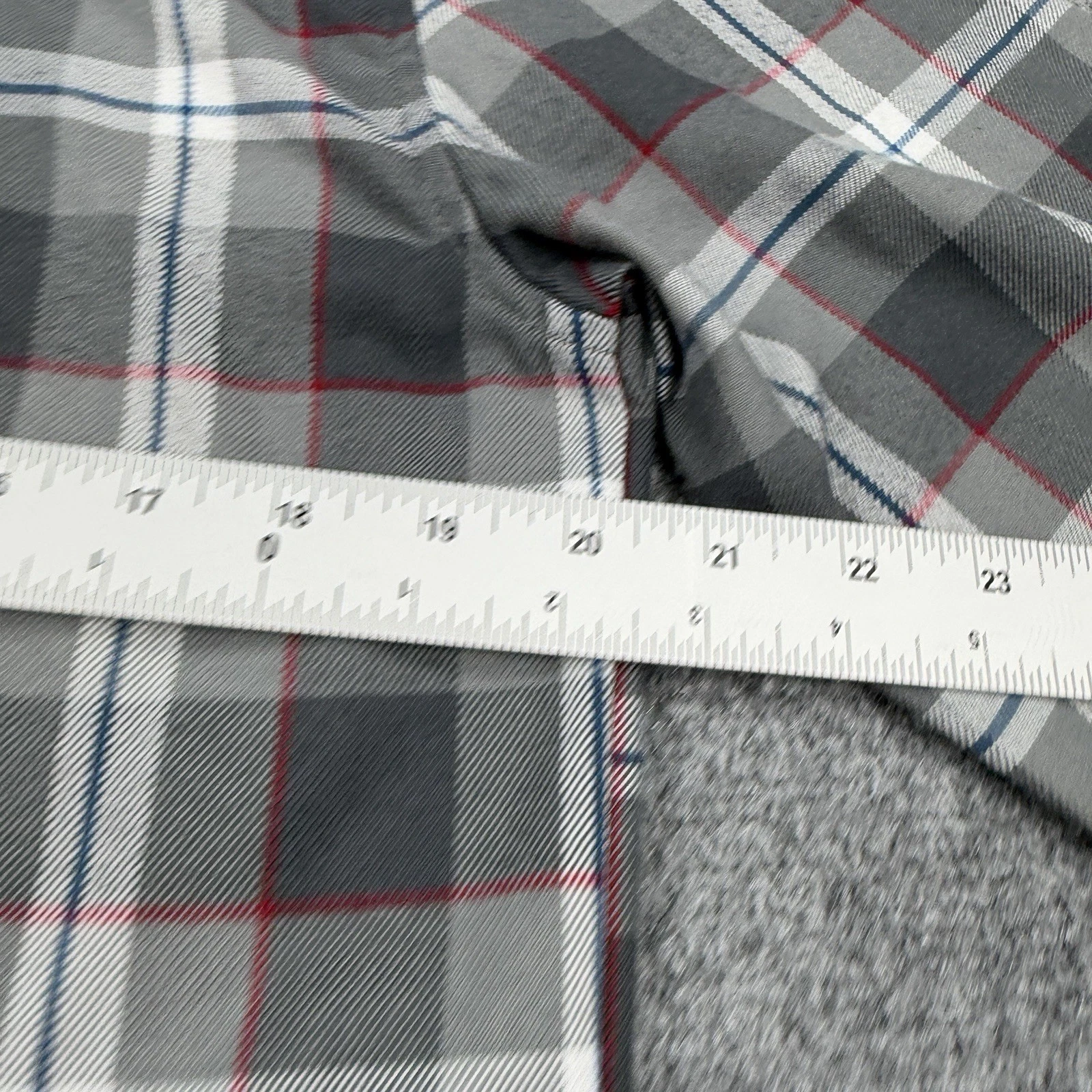 Born Scum Count Me Out Flannel Shirt Mens Small Gray Plaid Long Sleeve - product detail image 14