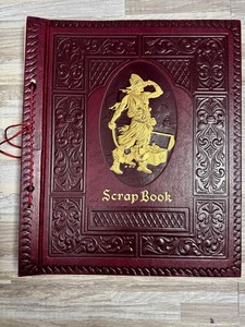vintage harlich 2757 scrapbook embossed pirate leatherette album