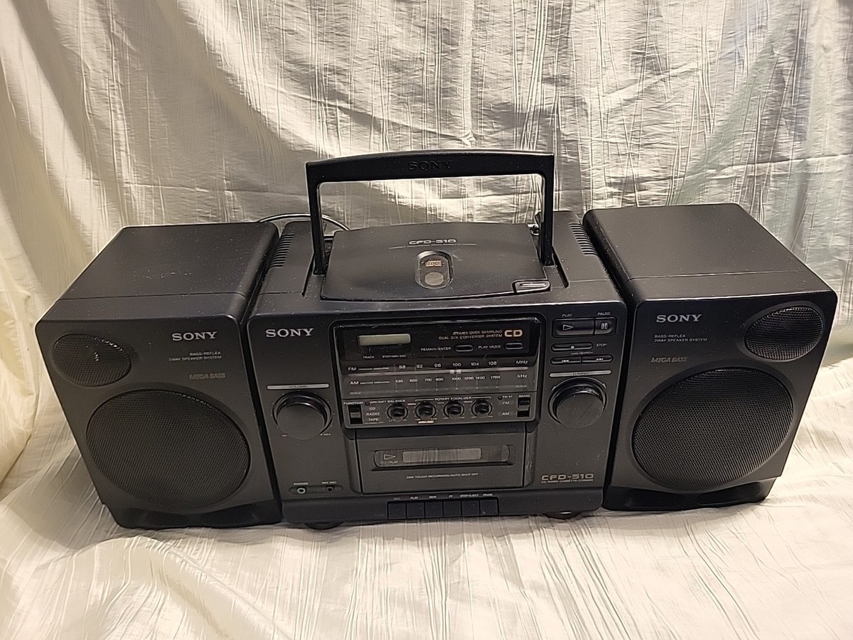 Sony Boombox CFD-510 Mega Bass CD/Cassette/Stereo Radio