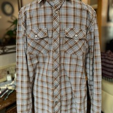 Banana Republic men s brown plaid, button down shirt, medium