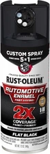 Rust-Oleum 2X Automotive Enamel 5-in-1 Spray Paint 12oz Flat Black Custom Finish