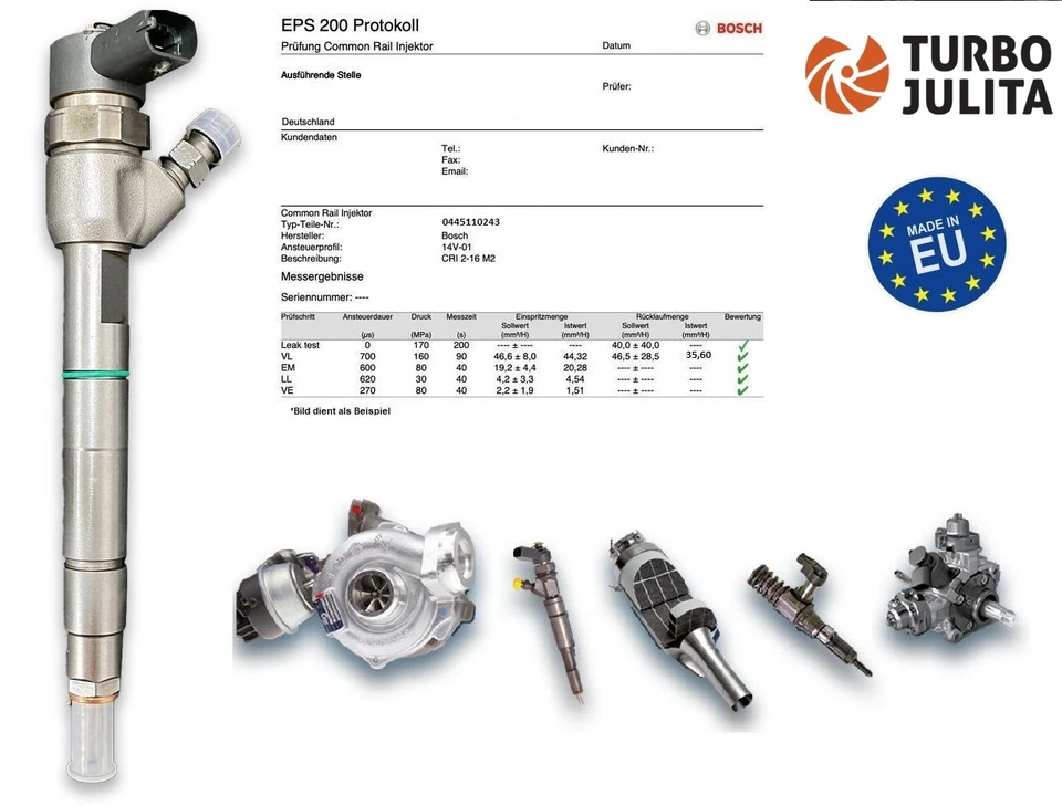 BOSCH Injecteur Injecteur 0445110477 pour Audi Skoda Seat VW 0986435241 - Photo 1/1
