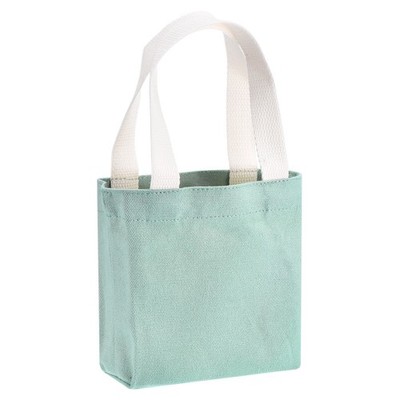 Women's Small Canvas Bag, 7x2x6'' Canvas Bags, Light Green for