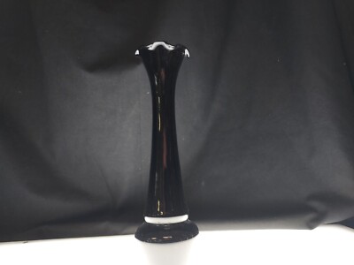Vintage Black Amethyst Bud Vase 8'' tall