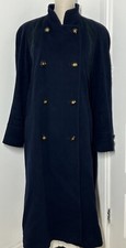 Fantastic Vintage Mansfield Ladies Wool & Cashmere Dark Navy Coat Size Uk16