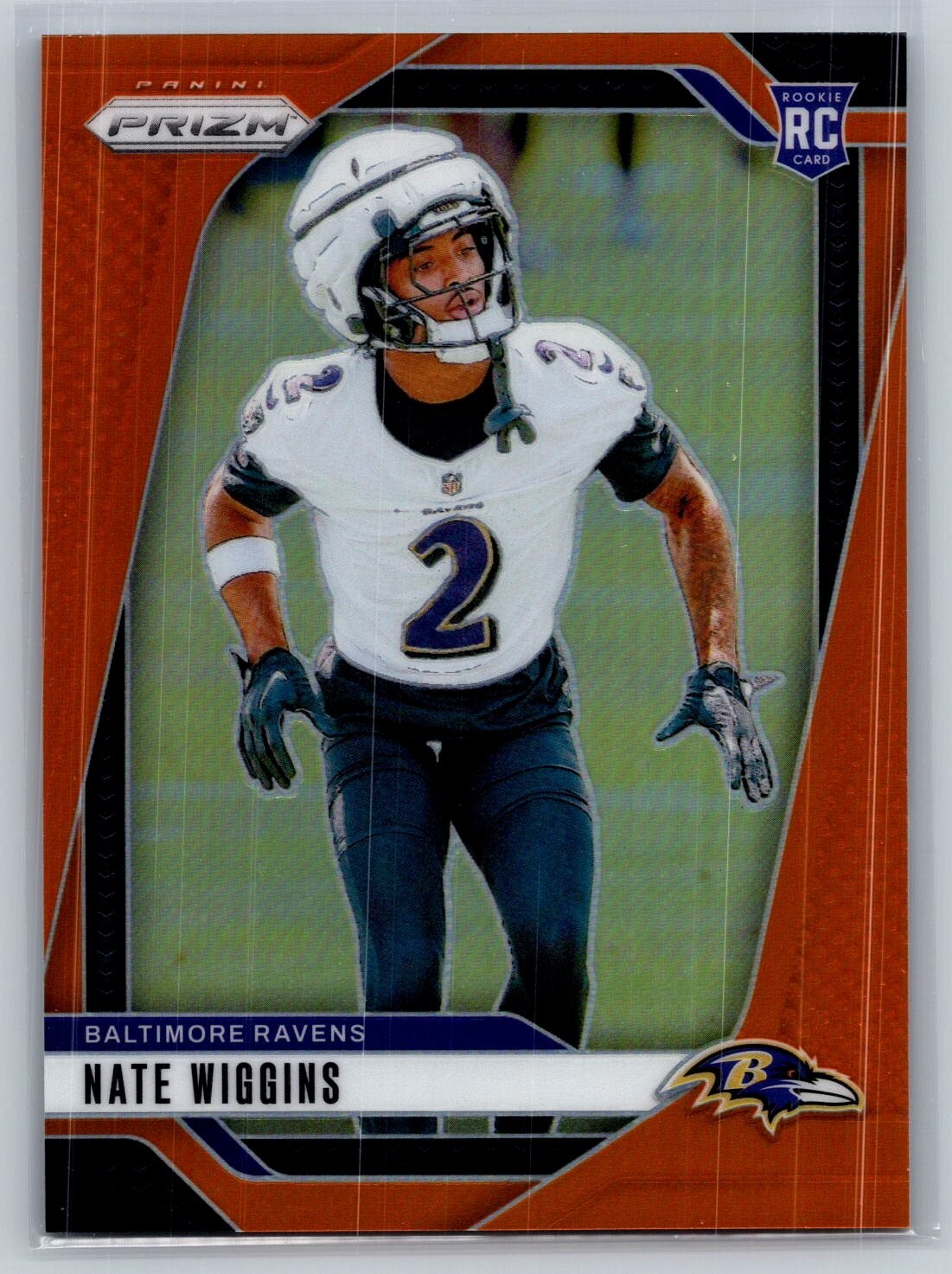 2024 panini prizm football nate wiggins orange prizm rookie card 164/249 #380