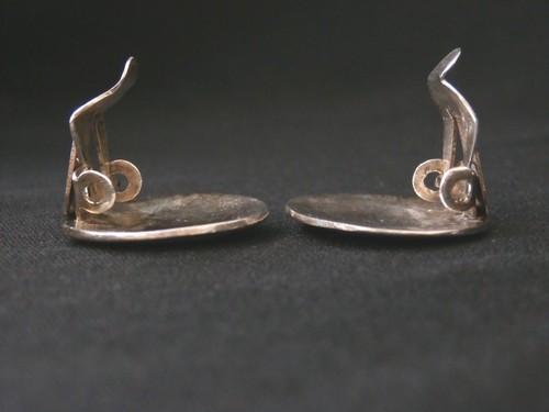 SIAM Vintage Sterling Silver Dancer Huggie Back Earrings. Make Offer! #1214 - Picture 6 of 7