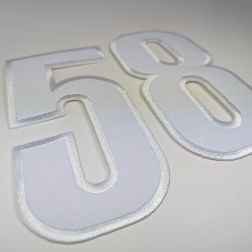Jumbo Sport Number Iron on Patch Extra Large Team Player approx.10x22x0.1cm(4.5g - Picture 4 of 26