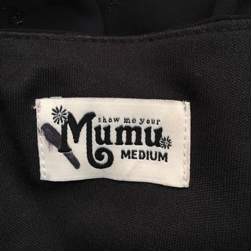 Show Me Your Mumu Jenner Dress Black Stardust Dot Short Sleeve Size Medium - Picture 5 of 8