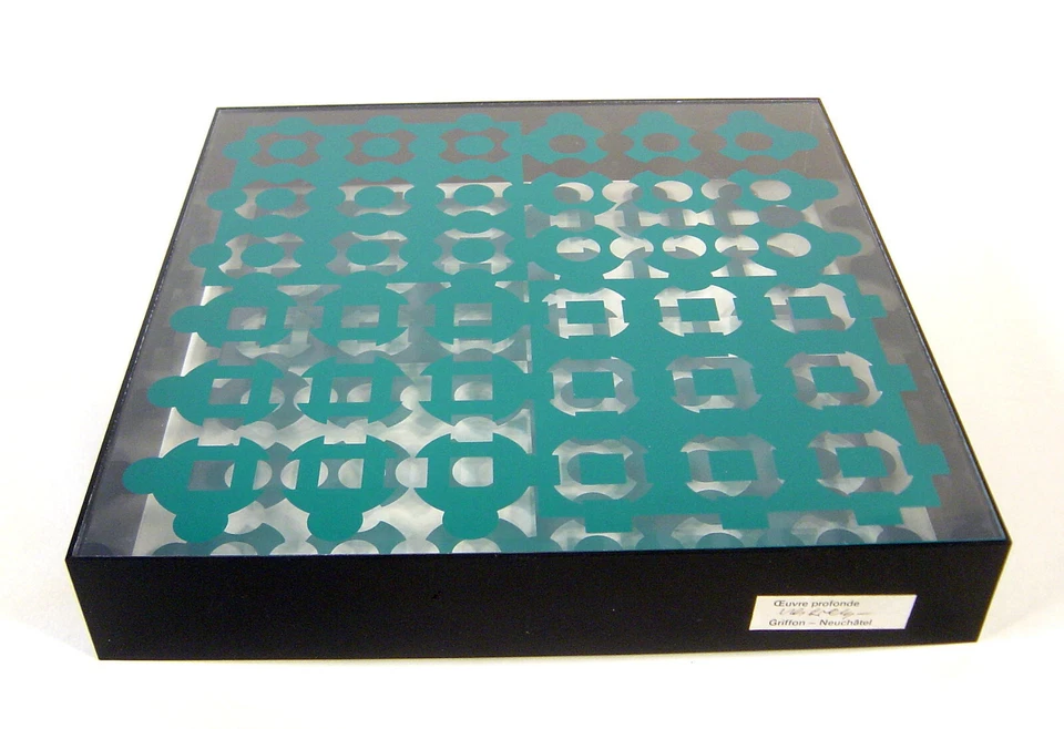 Victor Vasarely 1908 Pécs / Helios / Op Art / Objektkasten, handsigniert / 1967 - Bild 4 von 4