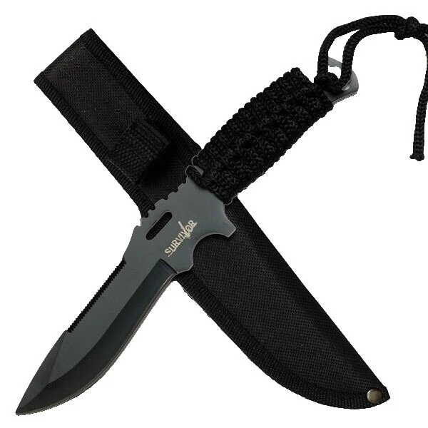 Cord Wrapped Handle Bowie Collectible Modern Fixed Blade Knives