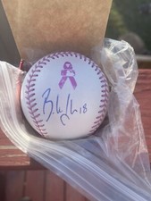 BALTIMORE ORIOLES BRANDON HYDE SIGNED PINK OMLB Ball, Guaranteed Authentic. MOY