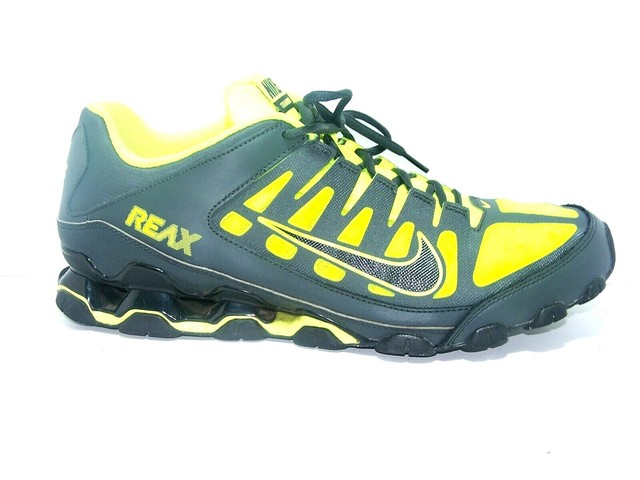 fluorescent yellow running shoes