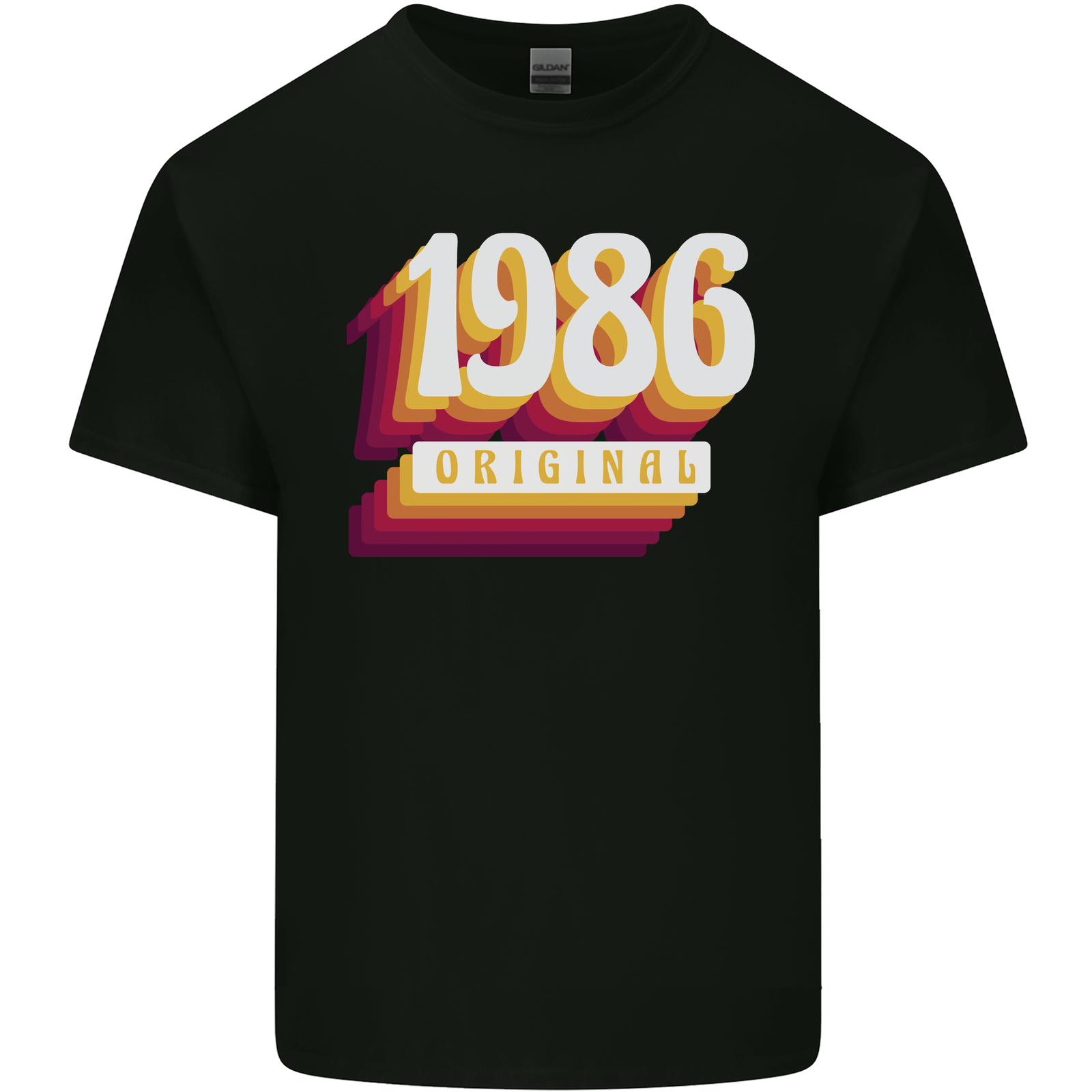 Retro 37th Birthday Original 1986 Mens Cotton T-Shirt Tee Top